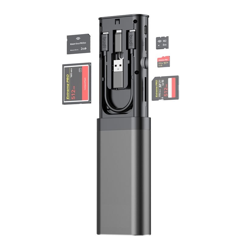 Lector de tarjetas TF/SD/CF/MS/M2 - Stick de almacenamiento Multifunción 5 en 1