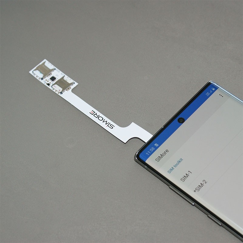 Adaptador Dual SIM Android parea Galaxy Note 10+ SIMore Speed Zx-Twin