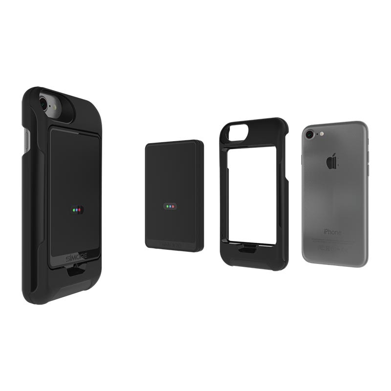 iPhone 6S, 6, 7, 8 funda de protección antichoque para E-Clips Box adaptador bluetooth y Wifi Triple doble SIM active wireless router