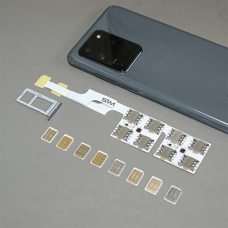 Doble SIM Híbrido Slot Android Adaptador Multi Óctuple SIM Speed ZX-Eight Nano SIM