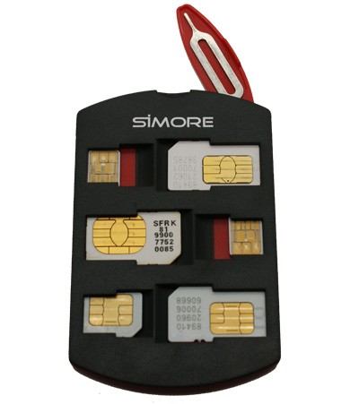 Almacenamiento de tarjetas SIM, micro SIM, nano SIM y mini SIM