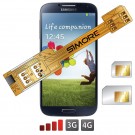 X-Twin Galaxy S4 Adaptador doble tarjeta SIM para Samsung Galaxy S4