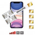 iPhone 11 multi doble Cuádruple SIM adaptador SIMore Speed X-Four 11