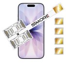 iPhone 17 Múltiplo Doble SIM Adaptador de tarjeta SIM física Speed Xi-Four 17