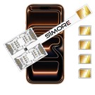 iPhone 17 Pro Múltiplo Doble SIM Adaptador de tarjeta SIM física Speed Xi-Four 17 Pro