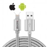 DualCable Micro-USB y Lightning conector para a la vez iPhone Apple iOS y Android dispositivos